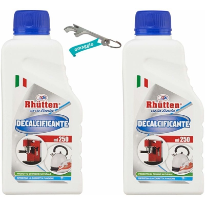 2 x Decalcificante Macchine Caffè Naturale 250 ml - Decalcificatore Per Macchina Caffè Universale a Filtro,a Capsule, a Cialda - Compatibile Con