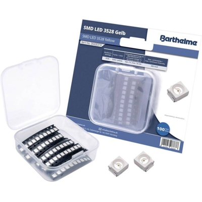 Kit LED SMD 3528 Giallo 300 mcd 120 ° 18 mA 2 V Bulk - Barthelme