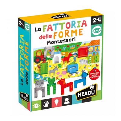 LA FATTORIA DELLE FORME MONTESSORI GIOCHI BAMBINI SVILUPPO CREATIVITA' APPRENDIMENTO - Headu