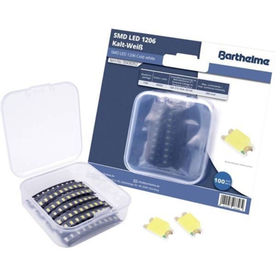 Kit LED SMD 1206 Bianco freddo 400 mcd 120 ° 20 mA 3 V Bulk - Barthelme
