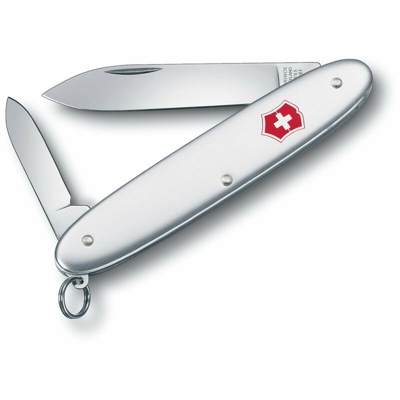 Coltello tascabile medio Victorinox Excelsior Red 0.6901 con 3 funzioni Incluso Include due lame e portachiavi-Argento