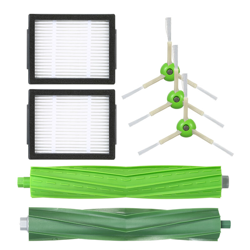 Asupermall - iRobot Roomba i7 i7 + / i7 Plus E5 E6 E7 Set di accessori per aspirapolvere in 7 pezzi (3 spazzole laterali + 2 filtri + 2 spazzole características