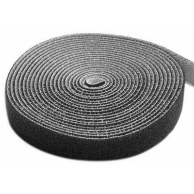 Rotolo di Velcro Gestione cavi Lunghezza 10m Larghezza 20mm Nero - Techly