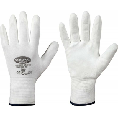 Guanto, Nylon, Formato 8, Bianco (Al 12) - STRONG