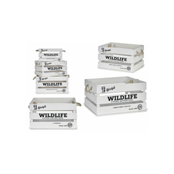 Scatola Bianco Legno Legno (3 Pezzi) (30 x 20 x 40 cm) - BIGBUY HOME características