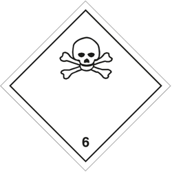 Etichetta autoadesiva o supporto alluminio A.D.R per divisione 6.1 per 'Materie tossiche.' 300x300mm Modello - Alluminio - STICKERSLAB precio