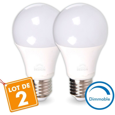 Eclairage Design - LOTTO DI 2 LAMPADINE LED E27 13W DIMMERABILE Eq 75W | Température de Couleur: Bianco caldo 2700K