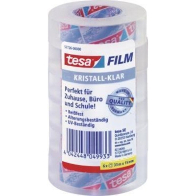 C+C 57726-00000-02 Pellicola adesiva Trasparente (L x L) 33 m x 15 mm 6 pz. - Tesa