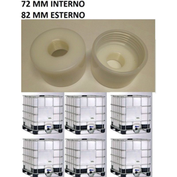 raccordo adattatore per cisterna serbatoio fusto 1000 lt ø 72mm interno X 1' F - FRASC precio
