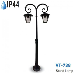 Palo Da Giardino 141 Cm Lampione Segnaviali Da Terra 2 X E27 Ip44 Esterno Vt-738 7061 en oferta
