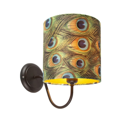 QAZQA Applique - Classico - Metallo,Tessuto - Oro/Marrone/Verde - Tondo Max. 1 x Watt precio