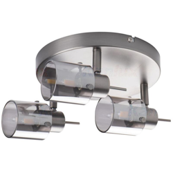 Kanlux - faretto parete eveli 220-240 volt 3 luci tondo CE G9 IP20 argento interno orientabile kan 29102 precio