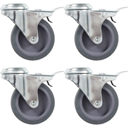 Vidaxl - Ruote Girevoli con Foro per Bulloni e Doppio Freno 4 pz 75 mm en oferta