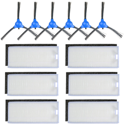 Asupermall - Accessori per aspirapolvere Eufy RoboVac 11S, RoboVac 30, RoboVac 30C, RoboVac 17C 12 set (6 spazzole laterali + 6 filtri) características