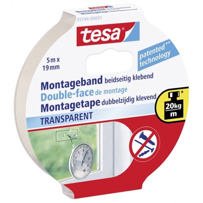 55744 55744 Nastro per fissaggio ® POWERBOND Trasparente (L x L) 5 m x 19 mm 5 m - Tesa