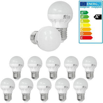 10 x Lampadina Faretto a LED E27 3W Bianco Freddo 220-240V 200 Lumen 6000K 200 Lumen Lampadine LED Decorative Lampada da Tavolo a Risparmio