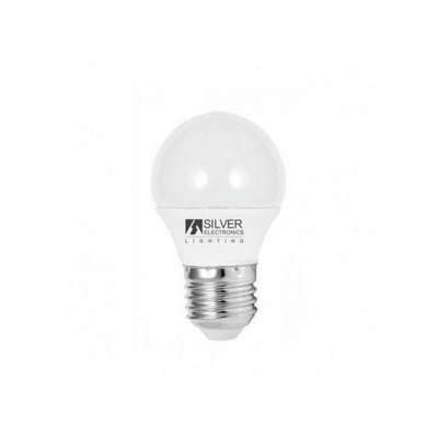 Lampadina LED Sferica Electronics ECO E27 5W Luce bianca - Silver