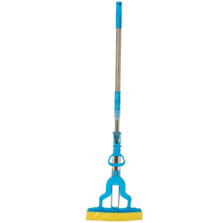 Asupermall - Manico in acciaio inossidabile blu (il mop in spugna giallo / grigio viene spedito a caso) características