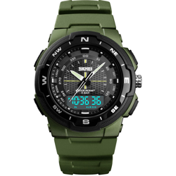 SKMEI 1454 uomini Analogico Digitale vigilanza elettronica di modo casuale Outdoor Sports Maschile Orologio da polso 3 Time Display Allarme precio