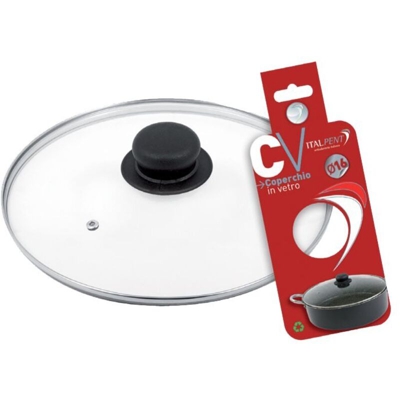 Coperchio In Vetro 'Black Line' Ø Cm. 26 - PENTALUX