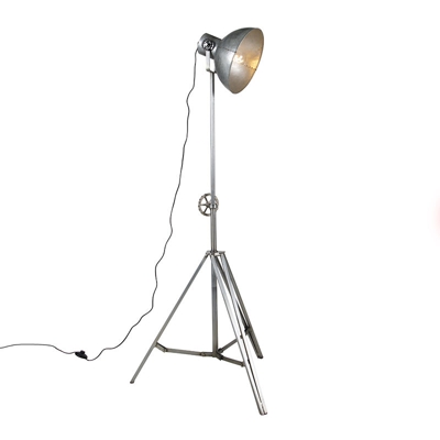 QAZQA Lampada da tavolo tripode samia - Industriale - Acciaio - Acciaio - Oblungo Max. 1 x Watt