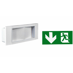 Lampada uscita emergenza indicazioni freccia in basso led incasso luce fredda - DRIWEI características