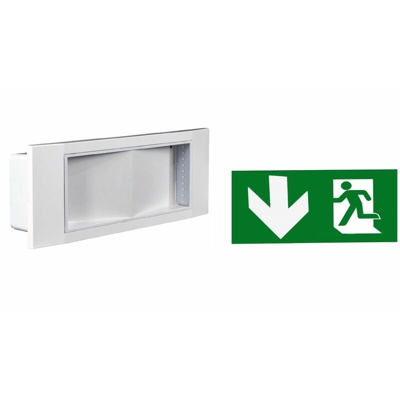 Lampada uscita emergenza indicazioni freccia in basso led incasso luce fredda - DRIWEI