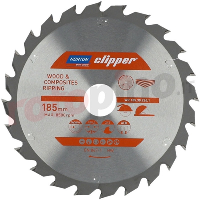 Norton - Lama per sega Widia 185x30/20/16mm