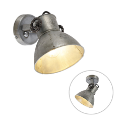 QAZQA Faretto samia - Industriale - Acciaio - Acciaio - Tondo Max. 1 x Watt en oferta