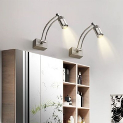 Applique lampada da specchio orientabile 3W argento | Bianco Caldo 3000K - UNIVERSO en oferta