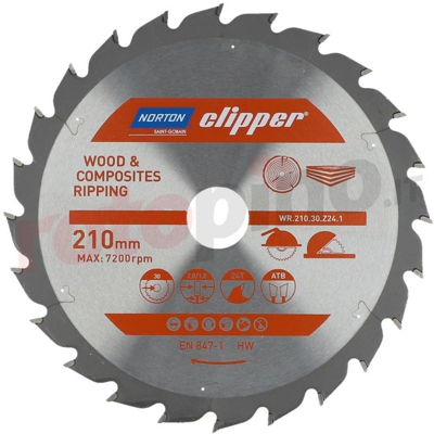 Lama per sega Widia 210x30mm - NORTON