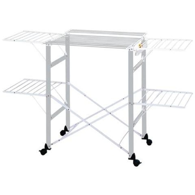 Stendibiancheria Pieghevole 4 Ali - Modello Gulliver Alluminio Bianco