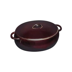 Casseruola Bombata Ovale In Ghisa Smaltata Linea Tuscany Con Coperchio, Diam. 27x33cm características