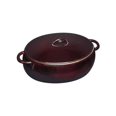 Casseruola Bombata Ovale In Ghisa Smaltata Linea Tuscany Con Coperchio, Diam. 27x33cm