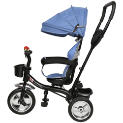 Triciclo Baby 4 in 1 Blu Scuro con Campanello Specchio - 3 Ruote - JEOBEST precio