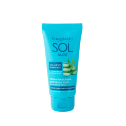 SOL Aloe - Aftersun crema mascarilla facial - superhidratante y calmante - con 20 % de zumo de Aloe* (50 ml) - alivio inmediato - para todo tipo de pi características