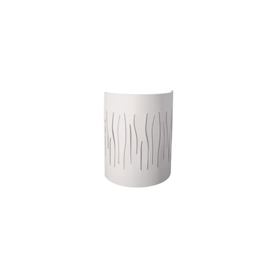 Massive - Kelsy Kelsy - Applique curva in metallo bianco con decorazione a righe