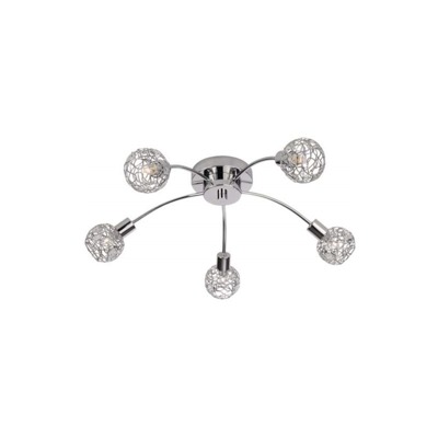 Hosta Hosta - Plafoniera spot 5 luci cromo diam. 56 cm - MASSIVE