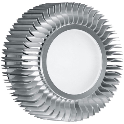 89119 - Lampada da soffitto modello Chiron, in alluminio e vetro satinato, HV G9, 40 W, include lampadina, ø 15 cm, spessore 93 mm [Classe di