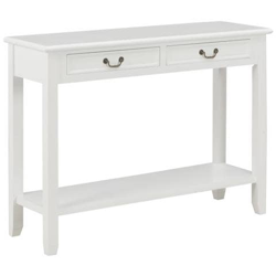 Tavolo Consolle Bianco 110x35x80 Cm In Legno precio