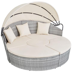 Isola Prendisole In Rattan Santorini - Grigio Chiaro en oferta