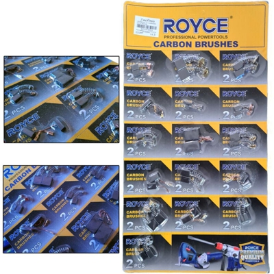 Royce - Kit 16 pz ricambi spazzole di carbone motore per motore elettrico punte trapano