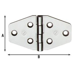 CERNIERA IN ACCIAIO INOX ART.854IN mm 40 x 70 - ALDEGHI en oferta