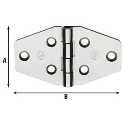 CERNIERA IN ACCIAIO INOX ART.854IN mm 40 x 70 - ALDEGHI