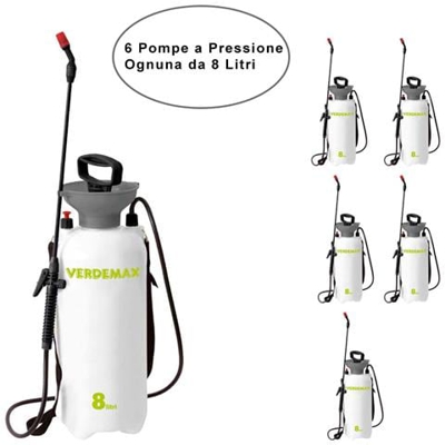 Pompa A Pressione Confezione Da 6 Pompe Con Serbatoio Da 8 Litri