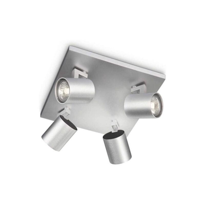 PLAFONIERA CON FARETTI Runner, Lampada Da Soffitto Spot 4 Luci 24Cm - Philips