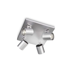Philips Runner Lampada Quadrata da Soffitto, Spot 4 Luci, Metallo, Lato 24 cm, Lampadina Inclusa, Grigio precio