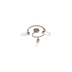 ADELA ADELA - 3 spot - Plafoniera spirale acciaio spazzolato e vetro cilindro opaco - MASSIVE en oferta