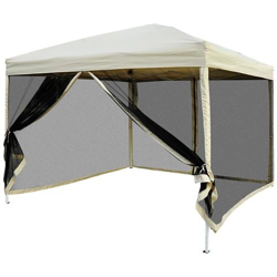 Gazebo Impermeabile Pareti Rimovibili Con Borsa Di Trasporto Da Giardino Acciaio, Oxford 3x3m Crema características