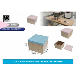 Bighouse It - SCATOLA PORTABUSTINE THE MDF CM.10X10X8h en oferta